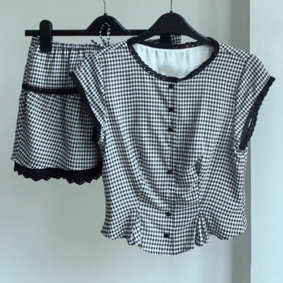 Reformation Valetta Two Piece - Remy Check - Picture 6 of 9